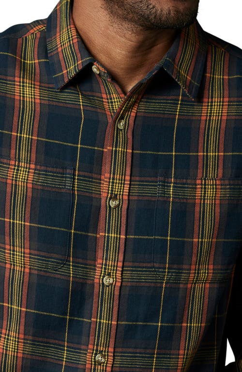 Shop The Normal Brand Jackson Plaid Cotton Button-up Shirt In Pacific Plaid