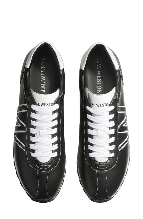 Shop Jm Weston On My Way Sneaker In Black/white