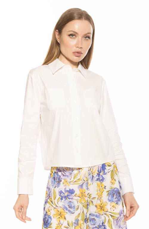 Alexia Admor Women's Roxanne Long Sleeve Shirt In Ivory