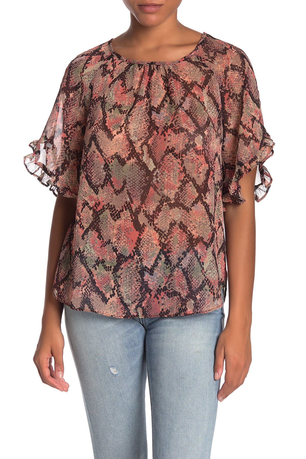 chiffon peasant blouse