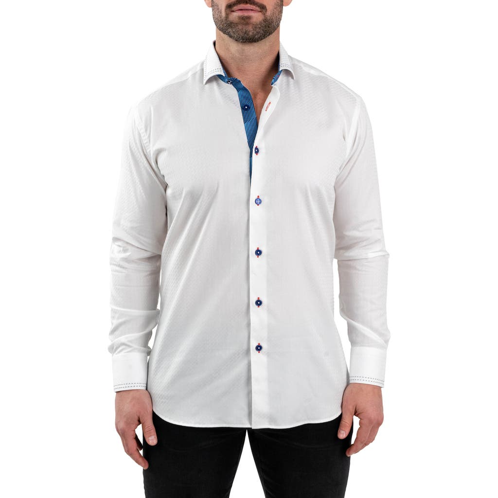 Maceoo Einstein Jacqcoquillage White Button-up Shirt In White