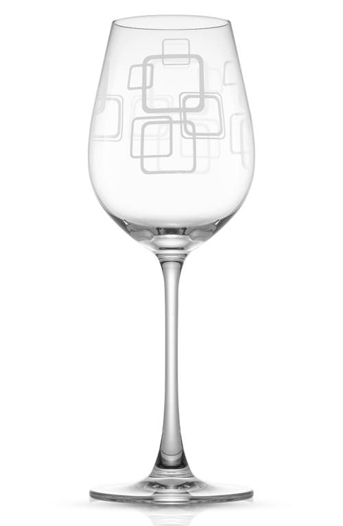 Joyjolt Geo Set Of 4 Red Wine Glasses In Clear