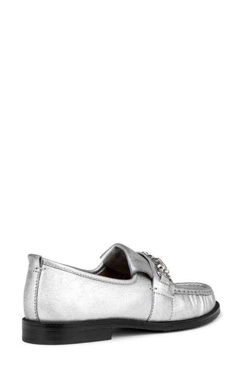 Shop Donald Pliner Tailored Loafer In Silver