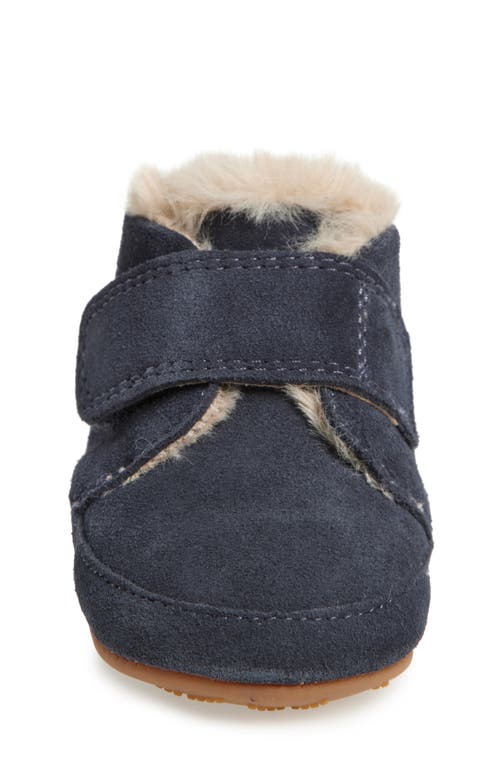 Old Soles Shloofy Faux Shearling Boot In Navy Suede