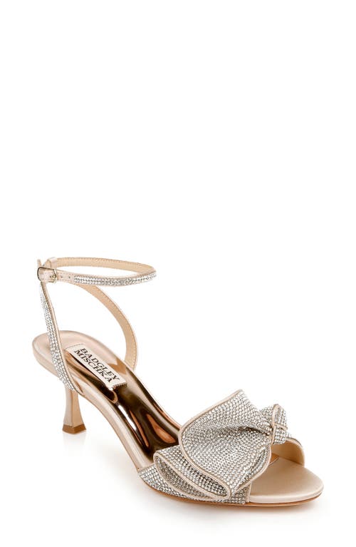 Badgley Mischka Collection Remi Sandal in Nude Satin