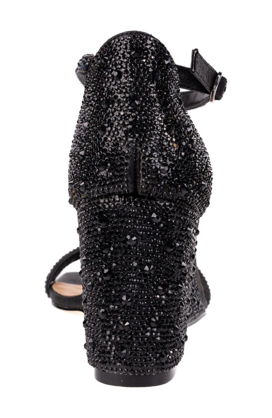 Lady Couture Kloe Crystal Embellished Wedge Sandal In Black