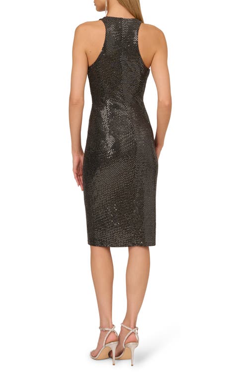 Shop Adrianna Papell Sequin U-wire Sheath Cocktail Dress In Black