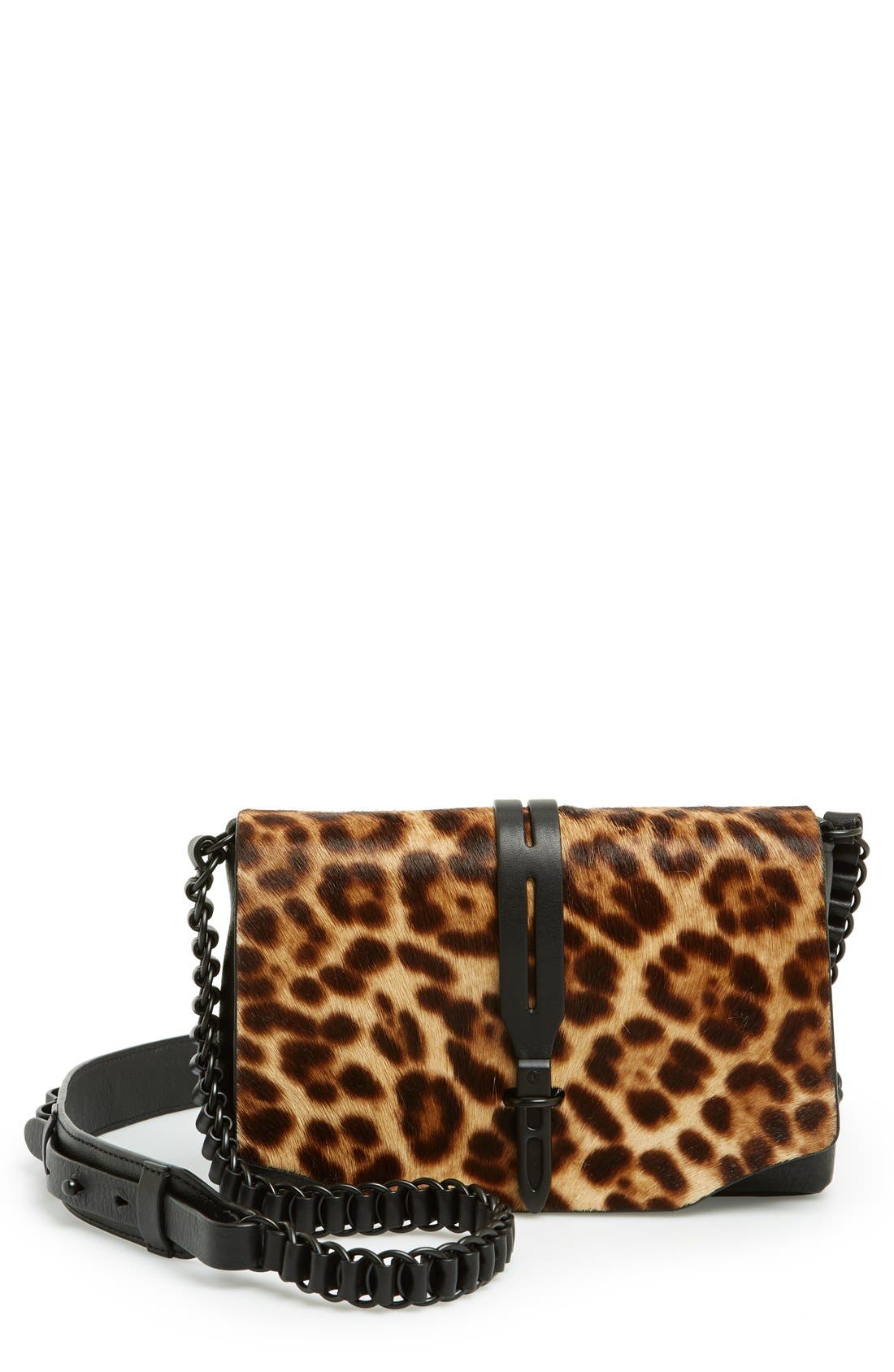 rag & bone 'Mini Enfield' Genuine Calf Hair & Leather Crossbody Bag