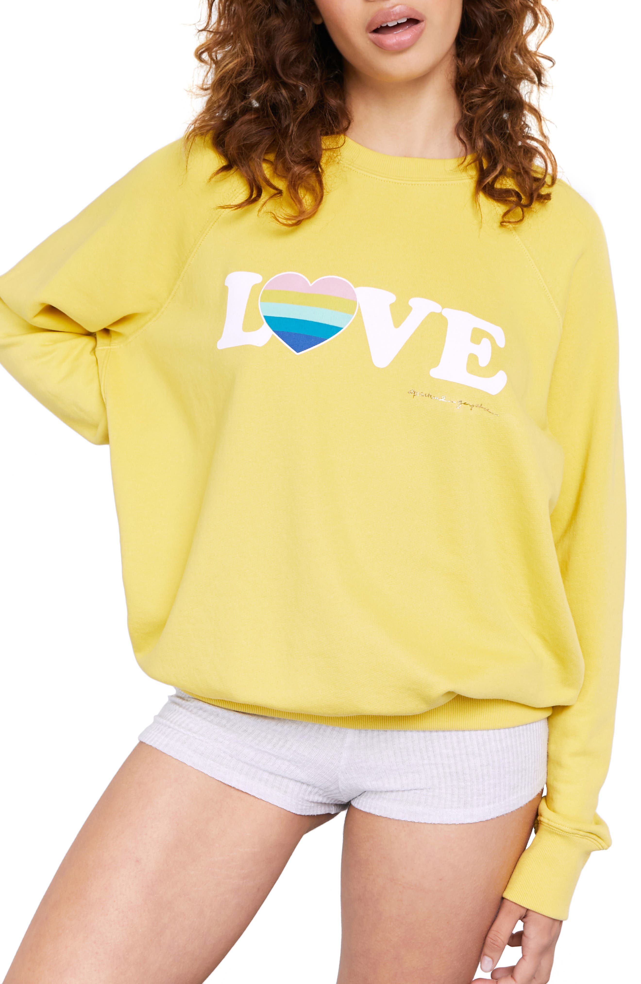 Spiritual Gangster Love Graphic Crewneck Sweatshirt