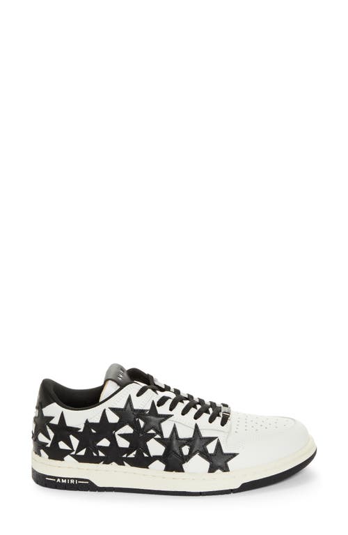 Amiri Stars Low Sneakers In White Leather In White/black