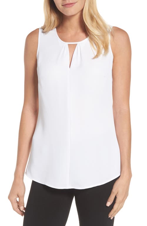 NIC+ZOE Easy Keyhole Tank Top in Paper White
