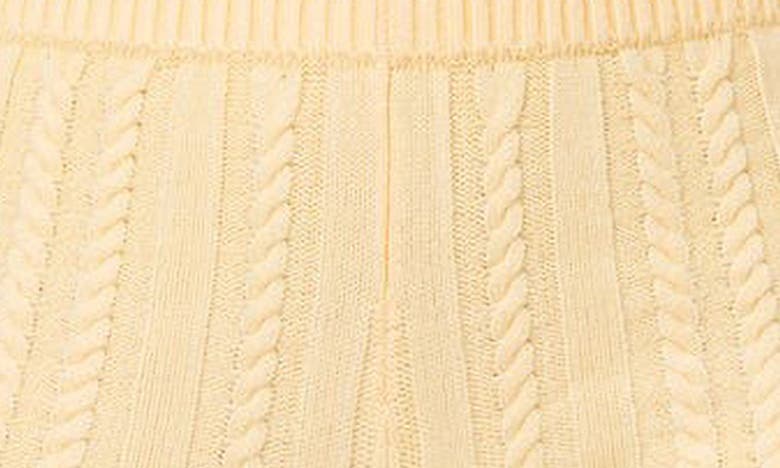 Shop Edikted Raegan Cable Stitch Shorts In Yellow