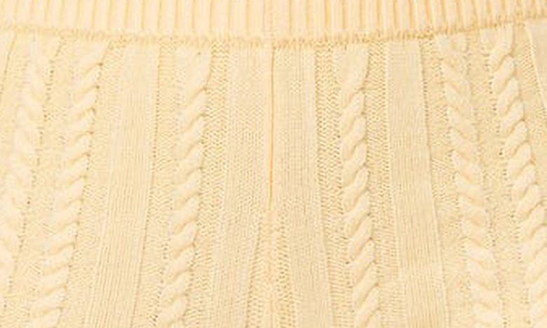 Edikted Raegan Cable Stitch Shorts In Yellow