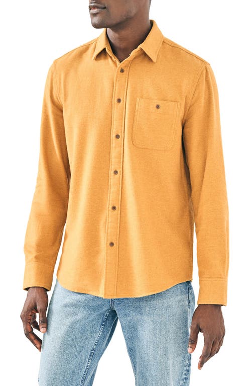 Faherty Super Brushed Stretch Flannel Button-Up Shirt in Sierra Gold 