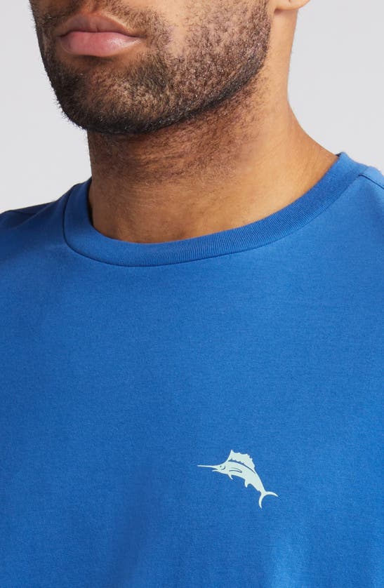 Shop Tommy Bahama Marlin Rising Graphic T-shirt In Bright Cobalt