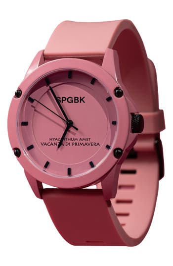 Spgbk Watches Brentwood Silicone Strap Watch, 44mm In Mauve
