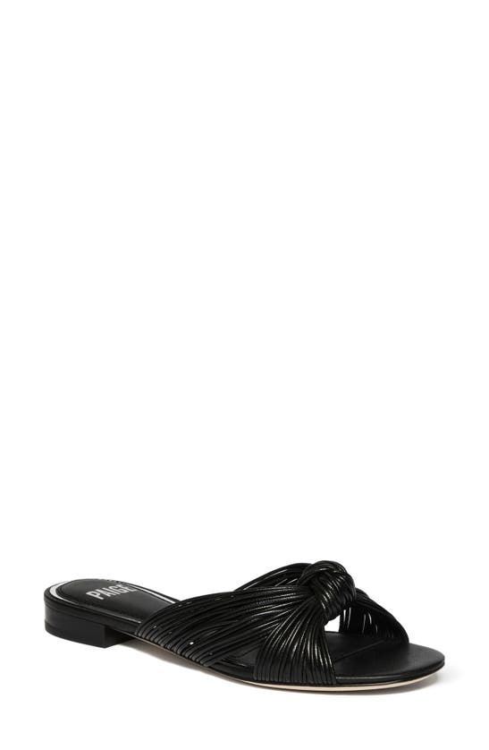 Paige Women's Dany Slip On Knotted Sandals In Black