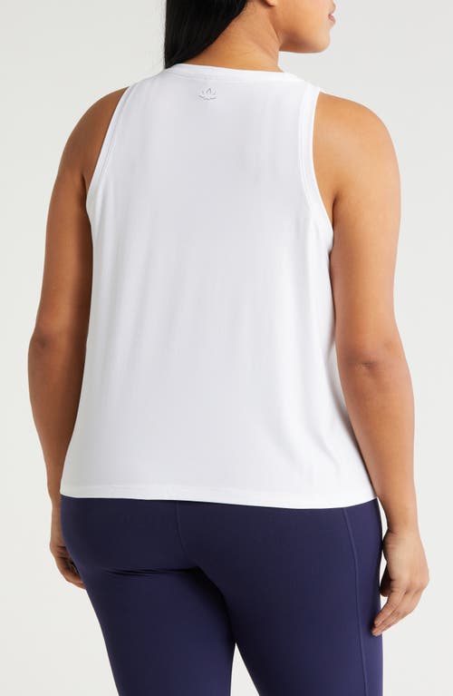 Shop Beyond Yoga Featherweight Rebalance Tank In Cloud White