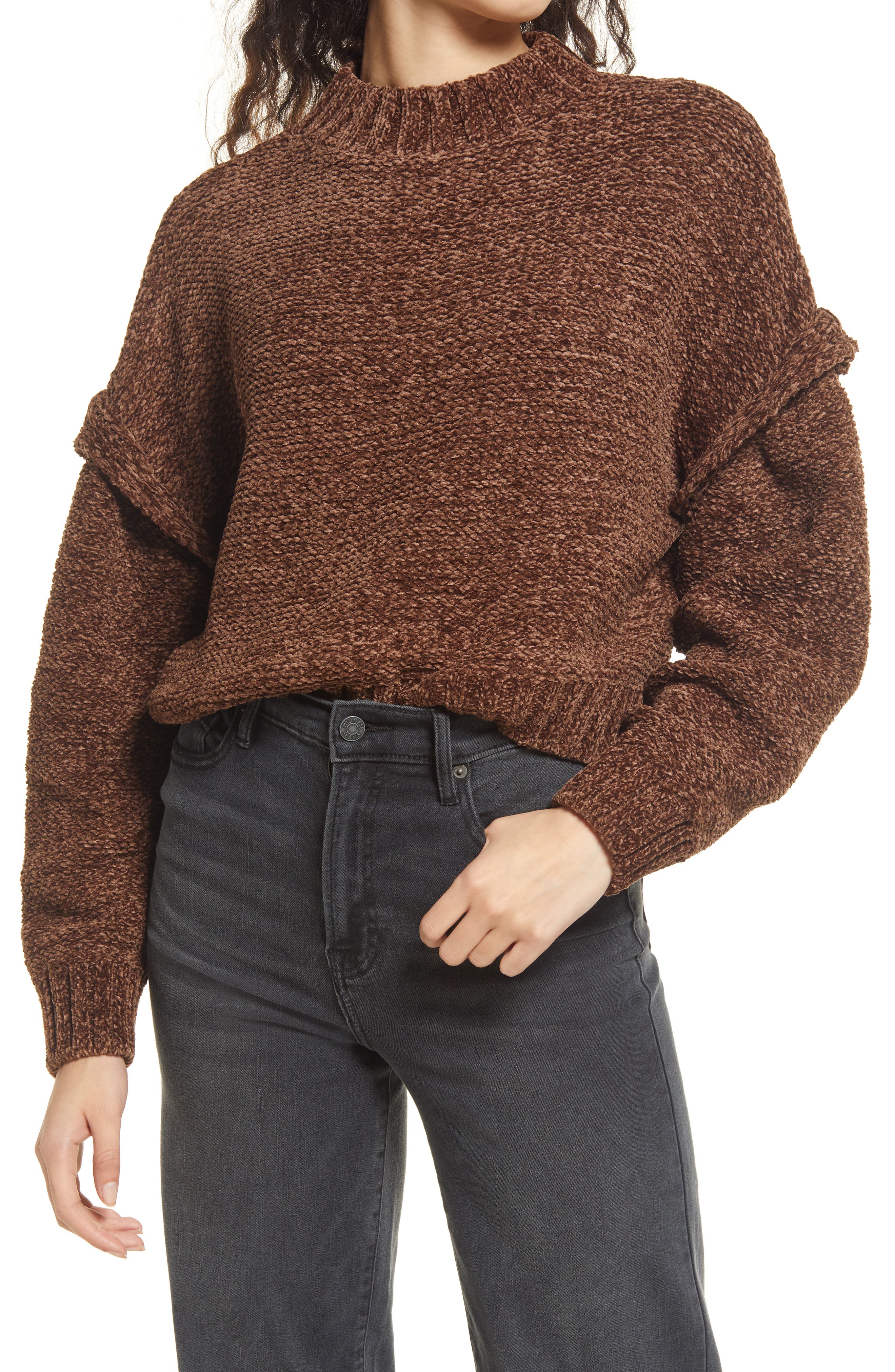 drop shoulder crop pullover