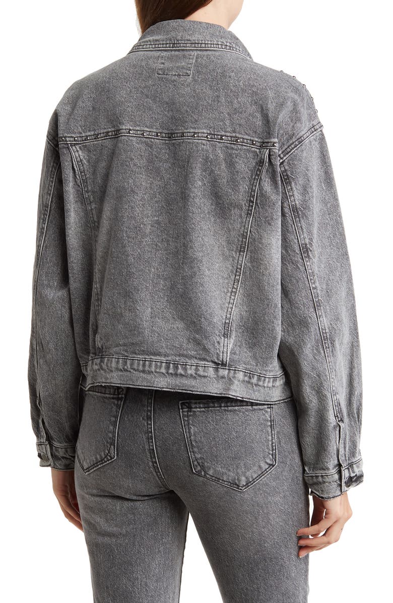 Kensie Oversize Studded Denim Jacket | Nordstromrack