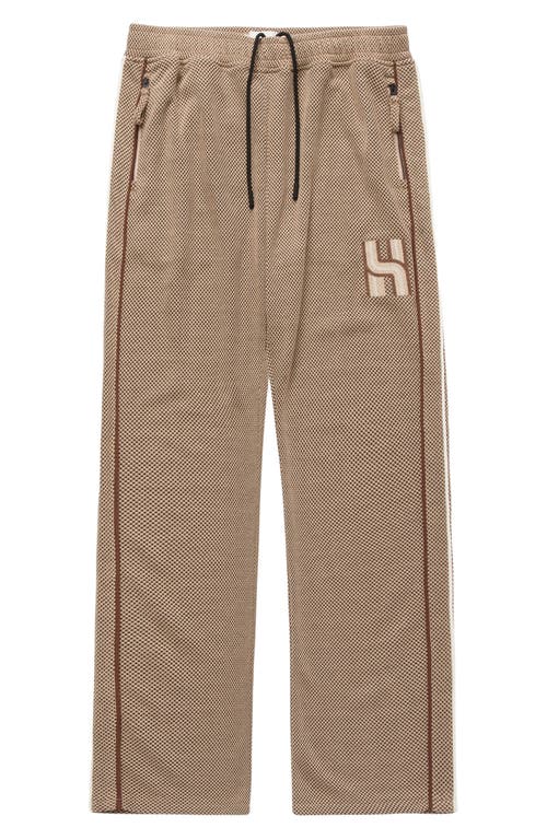 Shop Honor The Gift Geometric Jacquard Knit Track Pant In Brown