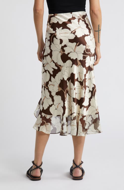 RAILS RAILS ADIA FLORAL SATIN SLIP SKIRT 