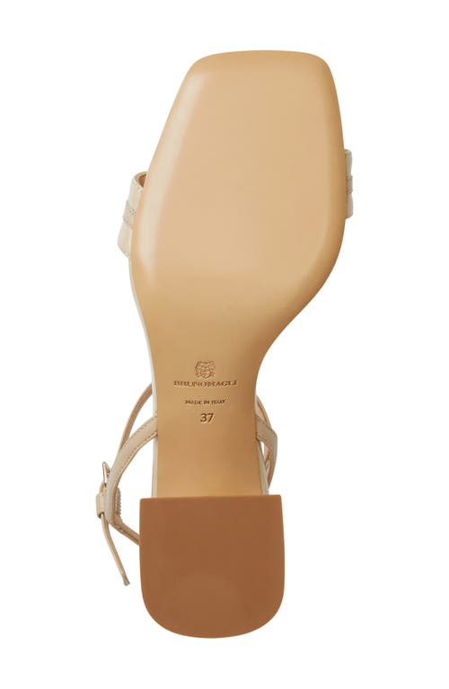 Bruno Magli Phoebe Ankle Strap Sandal In Beige Patent