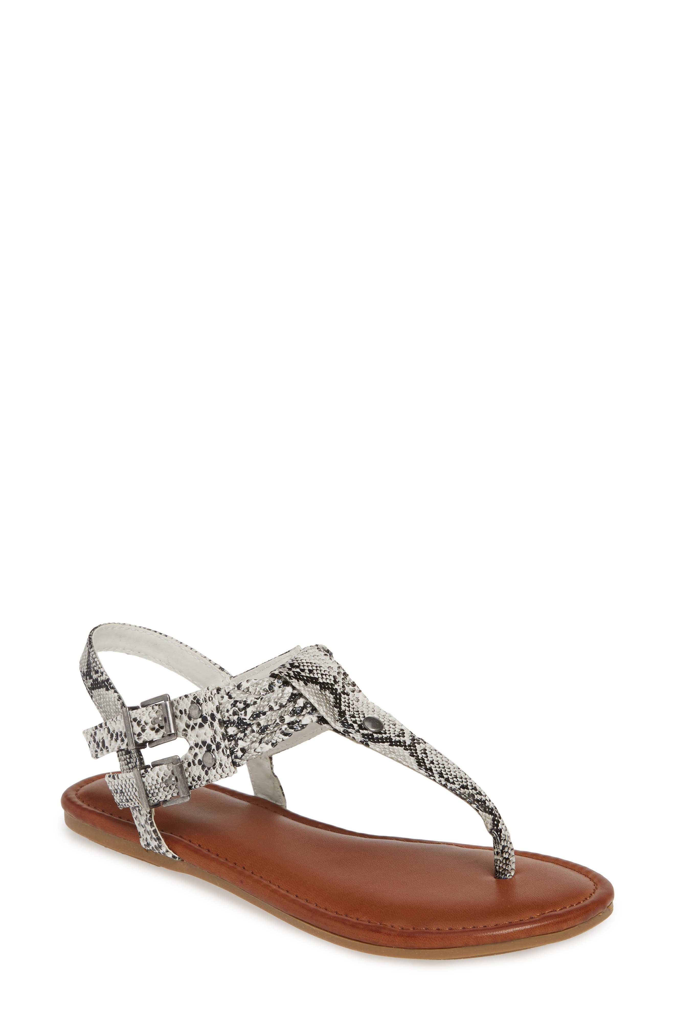 Mia Martha Double Buckle Sandal- White