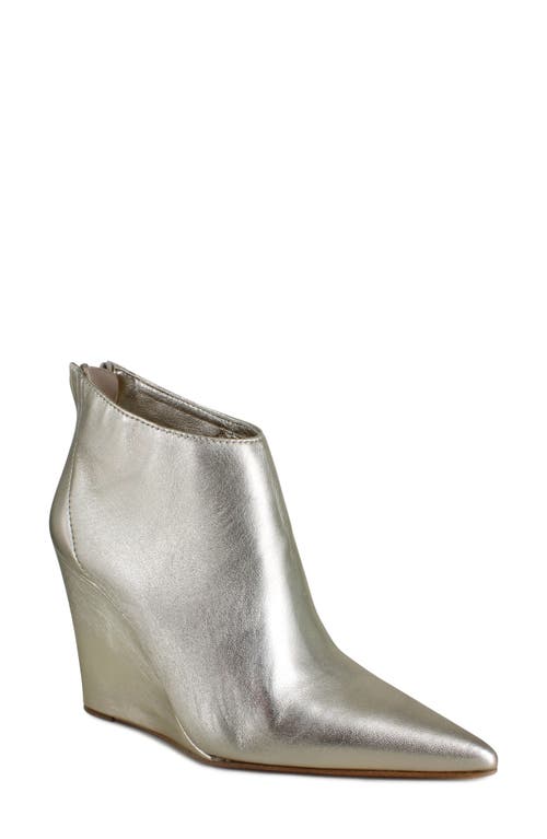 ZIGI Elina Pointed Toe Bootie in Gold Leather 