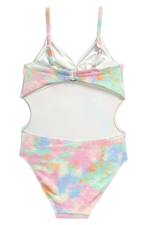 Treasure & Bond Kids' Crinkle Twist Cutout One-piece Swimsuit In Multi
