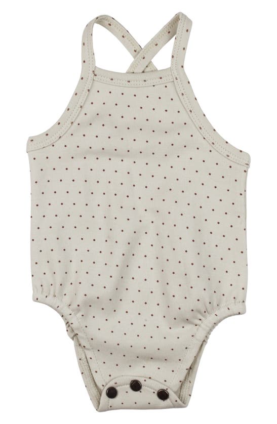 L'ovedbaby Babies' Crisscross Organic Cotton Bodysuit In Neutral