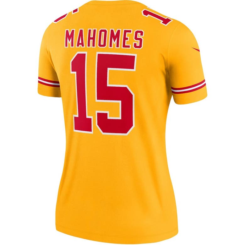 Nike Patrick Mahomes Gold Kansas City Chiefs Inverted Legend Jersey ...