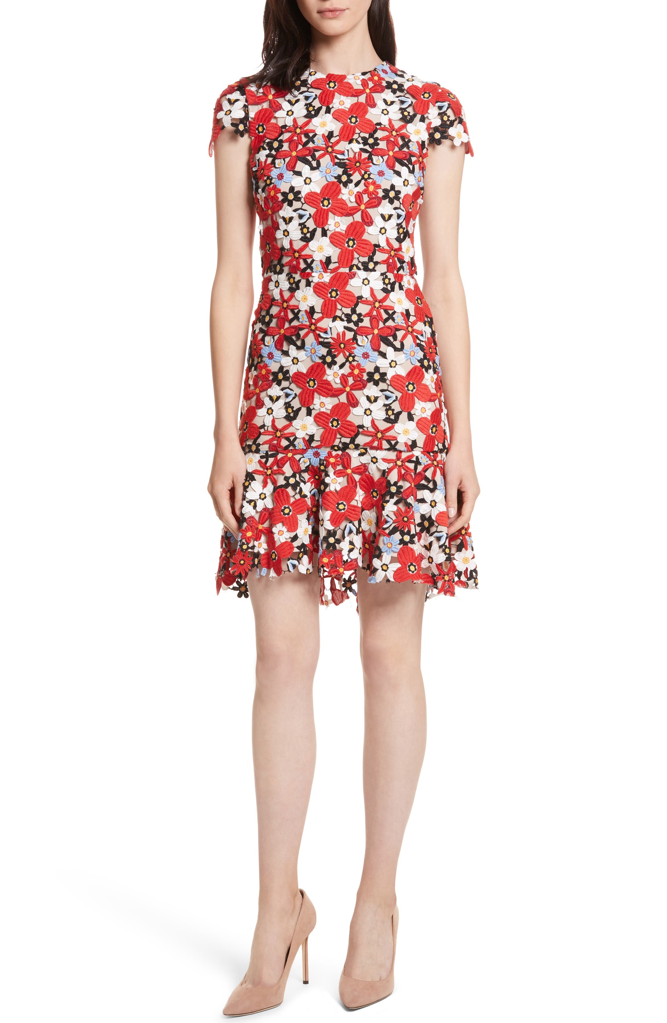 Alice + Olivia Imani Floral Fit & Flare Dress | Nordstrom