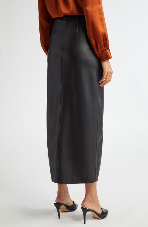 Shop L Agence L'agence Lilou Twist Front Faux Leather Skirt In Black