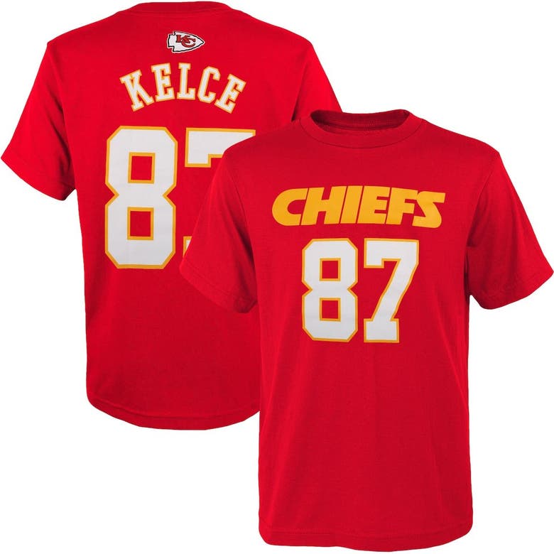 Travis Kelce Outer Stuff Kansas City Chiefs Youth Name and Number