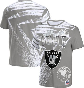 Men's Las Vegas Raiders NFL x Staple Gray All Over Print Pullover Hoodie
