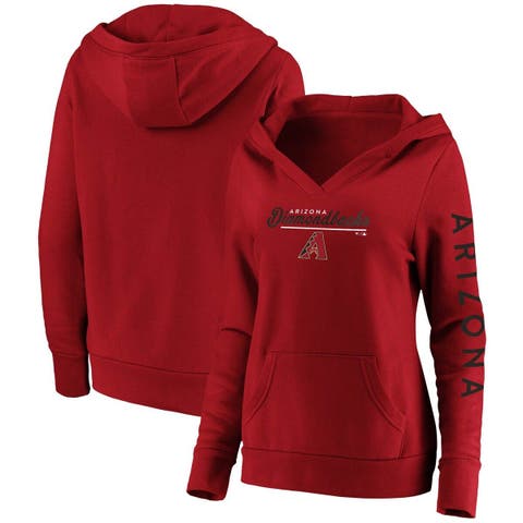 Women's Fanatics Branded Red St. Louis Cardinals Simplicity Crossover V-Neck Pullover Hoodie