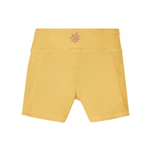 Uv Skinz Reversible Active Swim Shorts In Sunshine Daisies/marigold