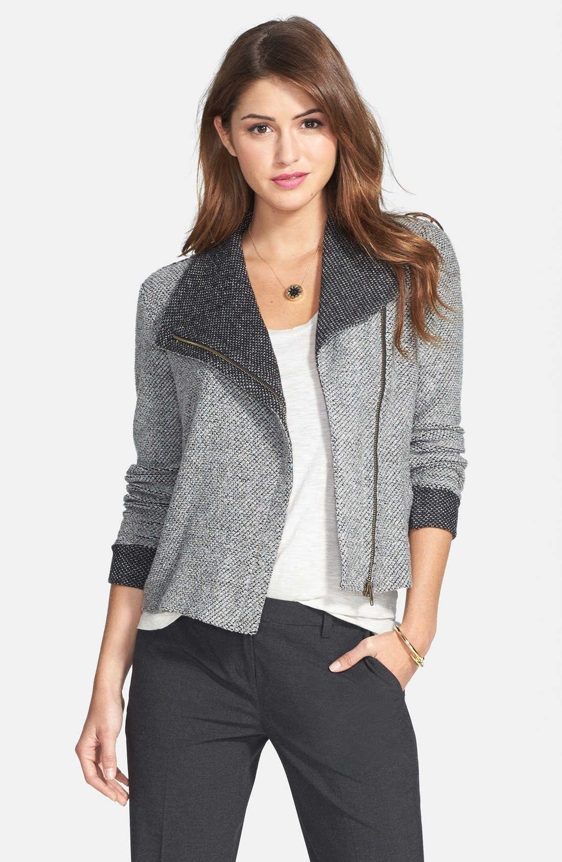 Halogen® Bouclé Knit Jacket (Regular & Petite) | Nordstrom