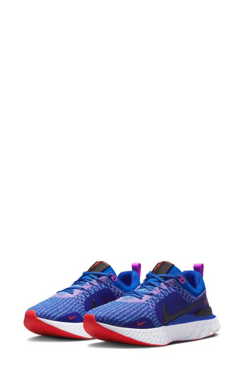 Nike Run FlyKnit 3 Running Shoe in Racer Blue/Black/Fuchsia Smart
