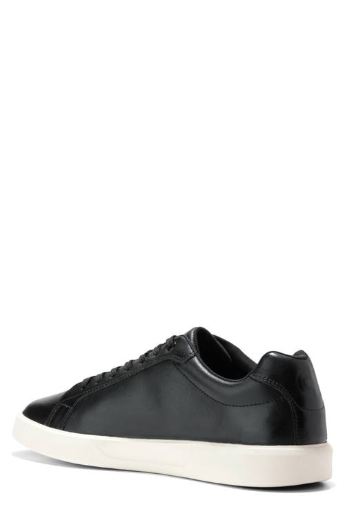 Cole Haan Leather Cap Toe Low-top Sneakers In Black/ivory