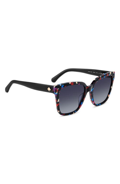 Shop Kate Spade New York Kiya 56mm Gradient Square Sunglasses In Pattern Black/dark Grey