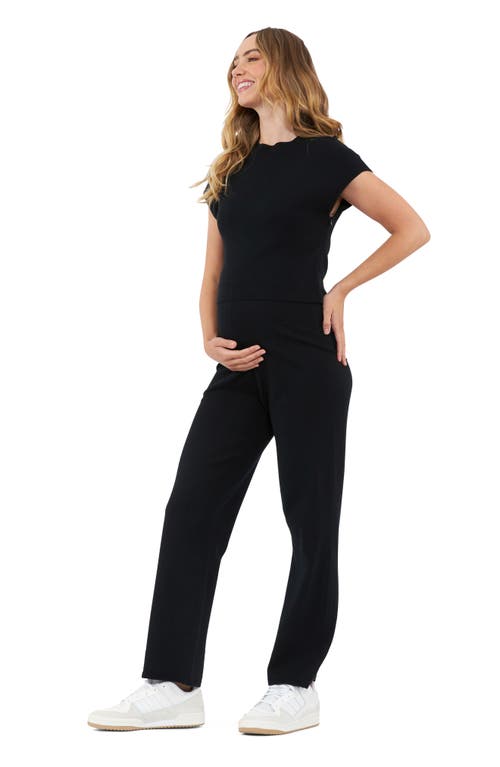 Shop Ripe Maternity Kira Knit Maternity/nursing Top In Black