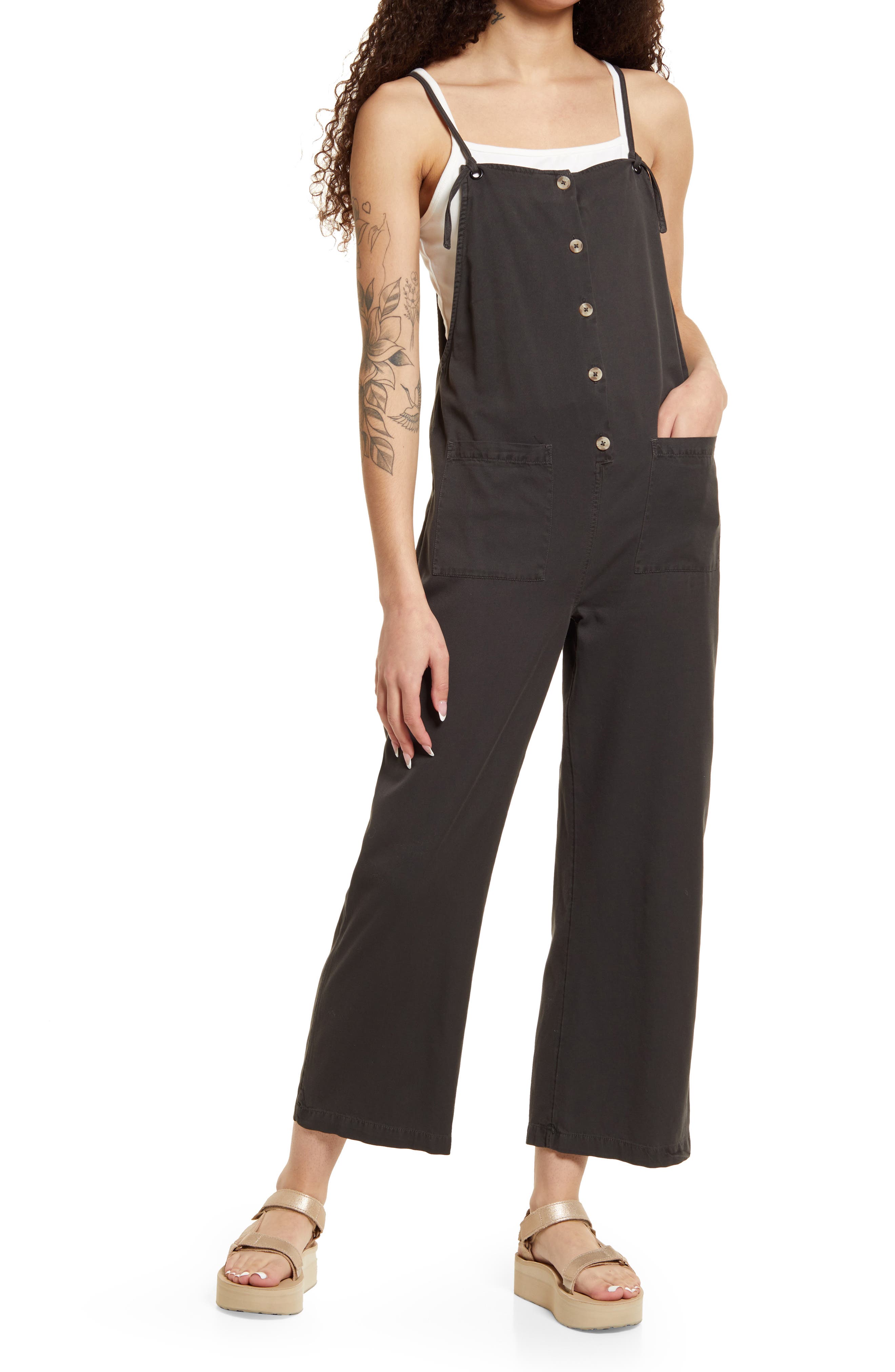 billabong run like wild wide leg jumpsuit