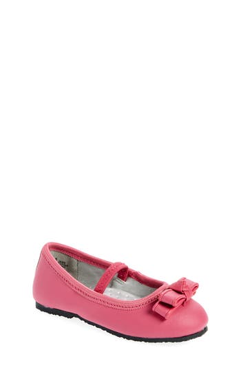 Shop L'amour Kids' Bow Ballet Flat In Fuchsia