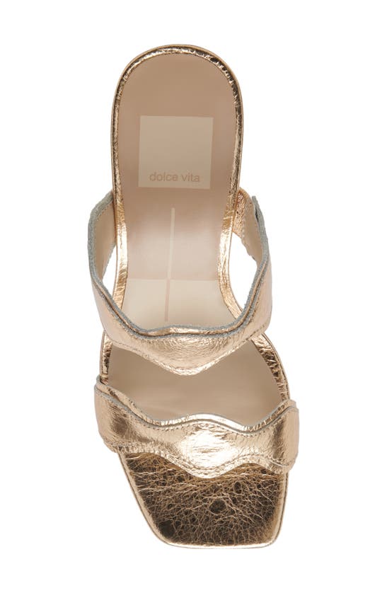 Shop Dolce Vita Ilva Slide Sandal In Gold Distressed Leather