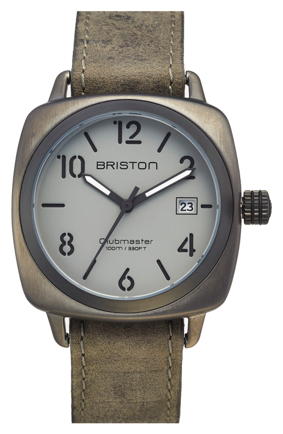 Briston Watches Leather Strap Watch, 40mm Nordstrom