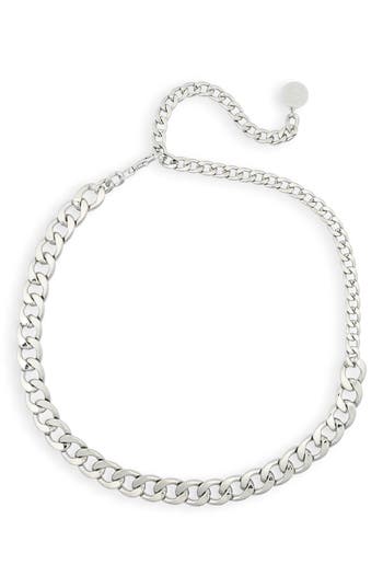Vince Camuto Curb Link Chain Belt In White