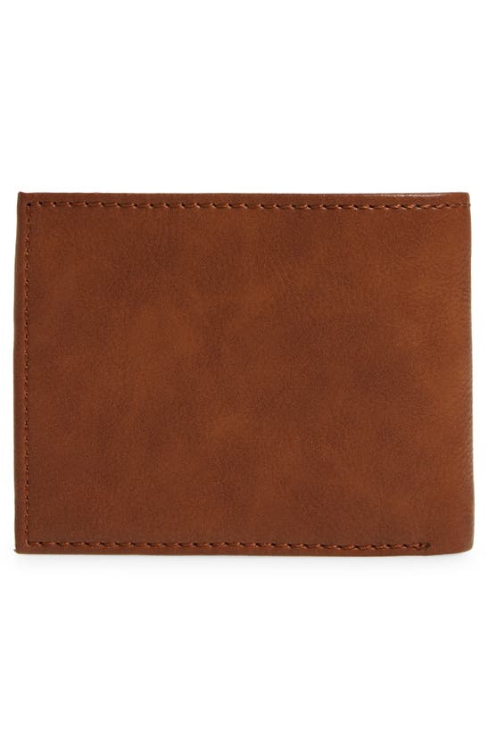 Shop Levi's® Passcase Rfid Leather Bifold Wallet In Tan
