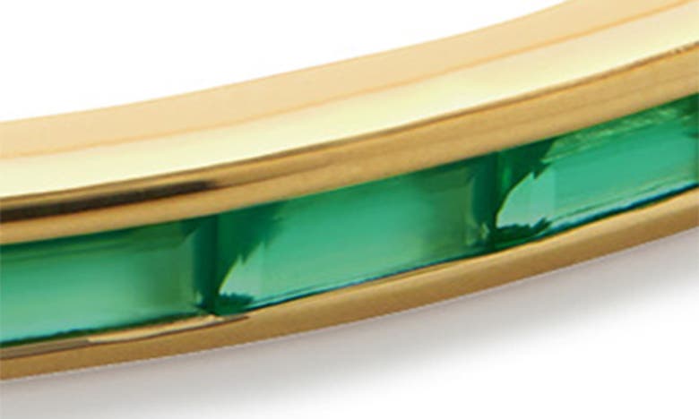 Shop Monica Vinader Mini Baguette Green Onyx Bracelet In 18ct Gold Vermeil / Green Onyx